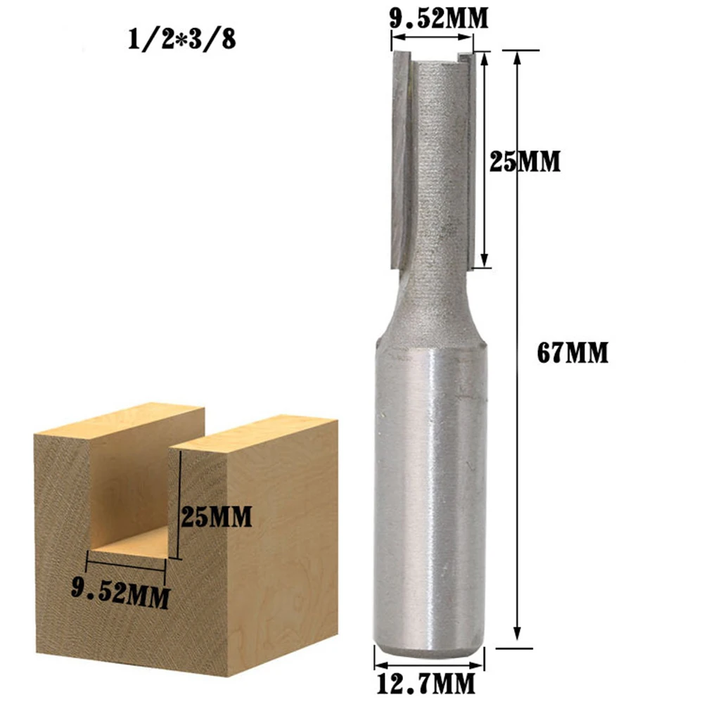 1/4 &quot1/2&quot Прямой Нож хвостовик отделка фрезы для дерева обрезные с подшипник