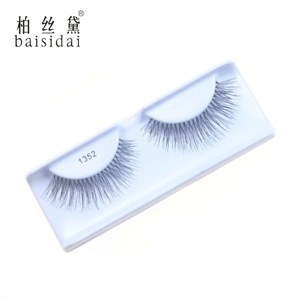 Черные Накладные ресницы 1 пара 100% человеческие ручная работа накладные 11