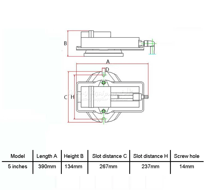 

Precision machine vise CNC heavy 5 inches angle fixed clamp for milling machine flat tongs
