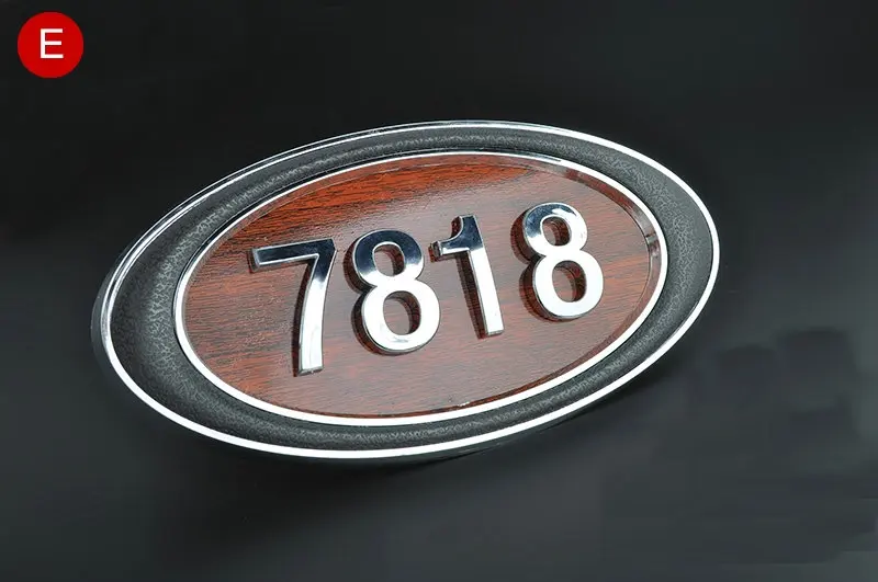Номер двери из АБС пластика дерева под заказ по 3 4 номерам|gate number|numbers housedoor plate |