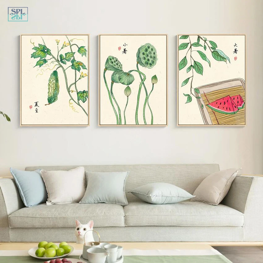 SPLSPL без рамки китайский 20-четыре солнечные термины ручной нарисованный Декор