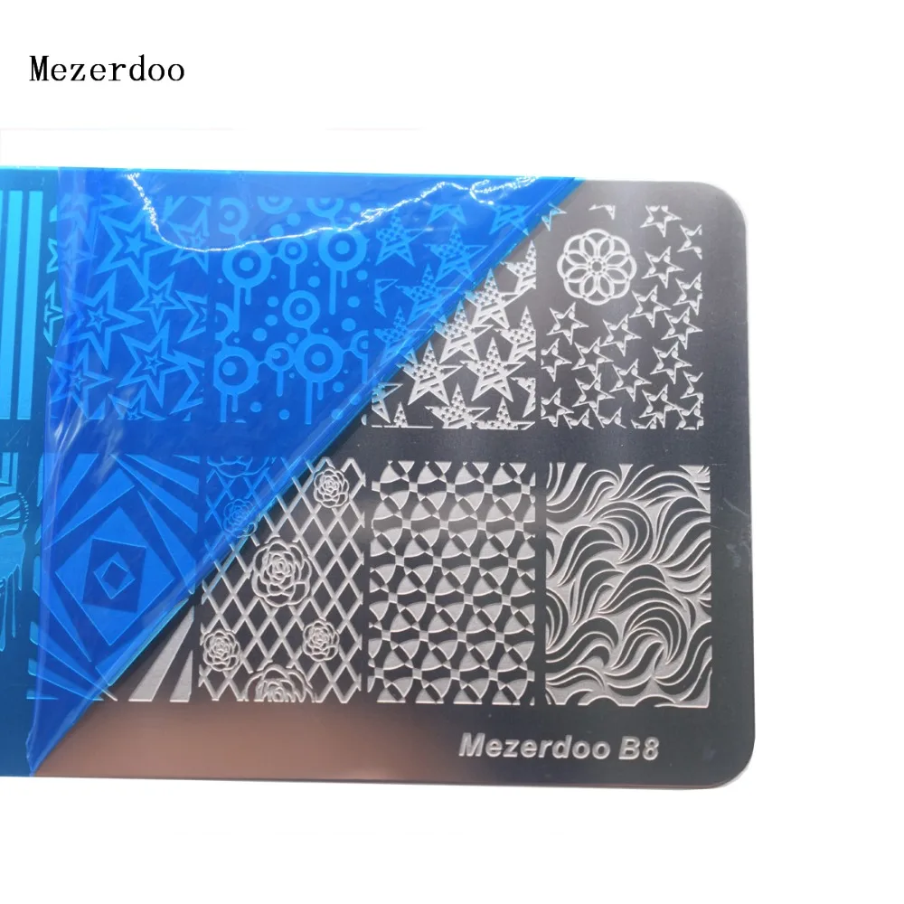 Геометрические узорами дизайн ногтей штамповки изображения пластины