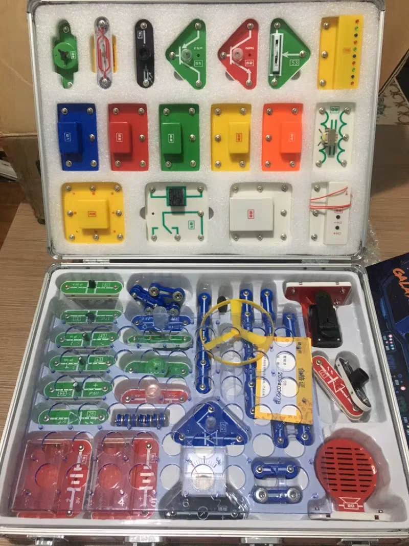 76 шт оснастки цепи электронные DIY строительные блоки наборы Детская научная образовательная креативная игрушка для раннего развития день рождения
