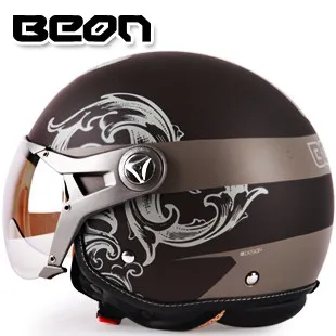 BEON B-100 винтажный мотоциклетный шлем скутер Ретро стиль открытое лицо vespa casco capacete