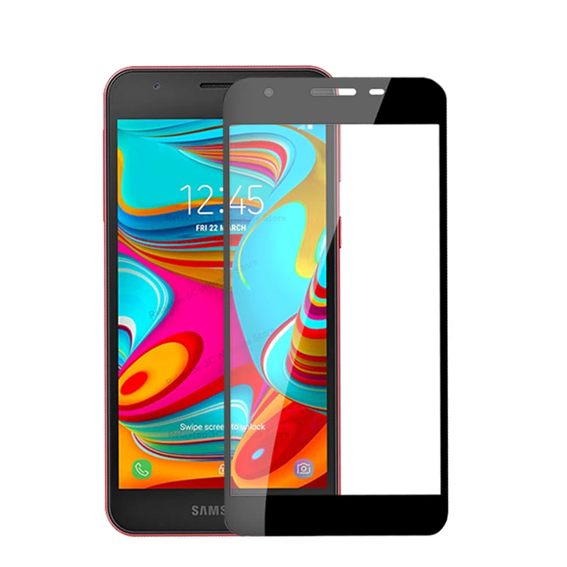 Закаленное стекло с полным покрытием для Samsung a2 core Защитное экрана galaxy a 2 a2core