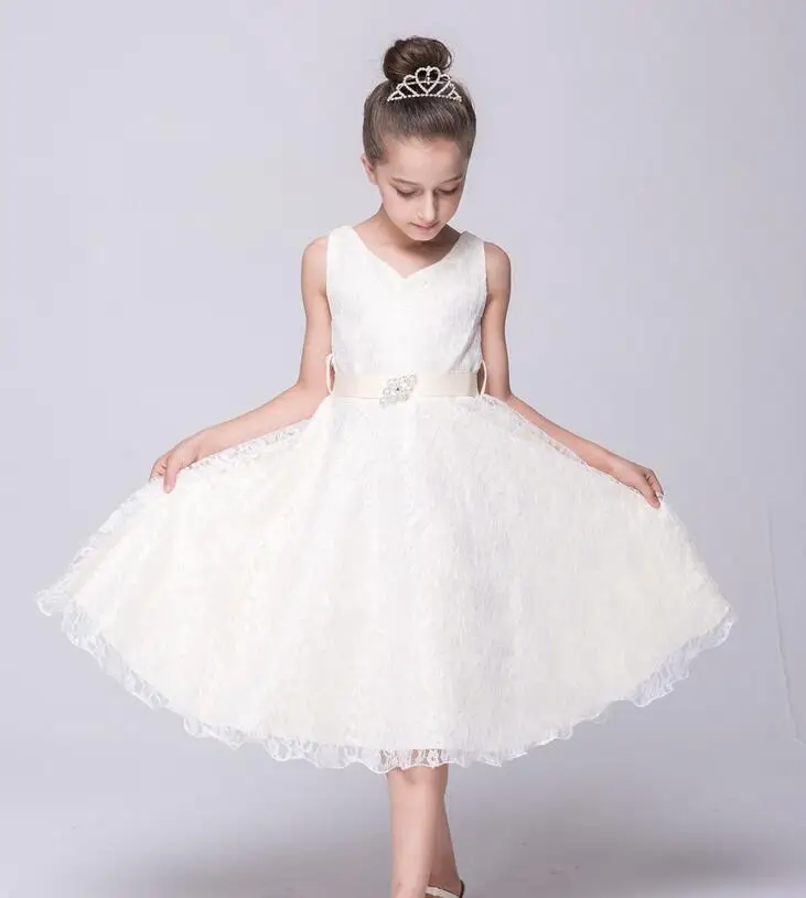 Teen Girls tulle bridesmaid Flower Girl Lace Dress Birthday Evening Wedding Party Dresses kids frock designs 8 10 12 14 16 Years | Детская
