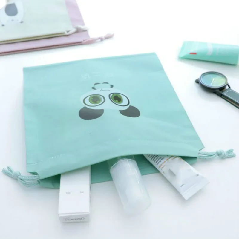 Мультфильм гидроизоляции путешествия косметички милые животные Drawstring сумка