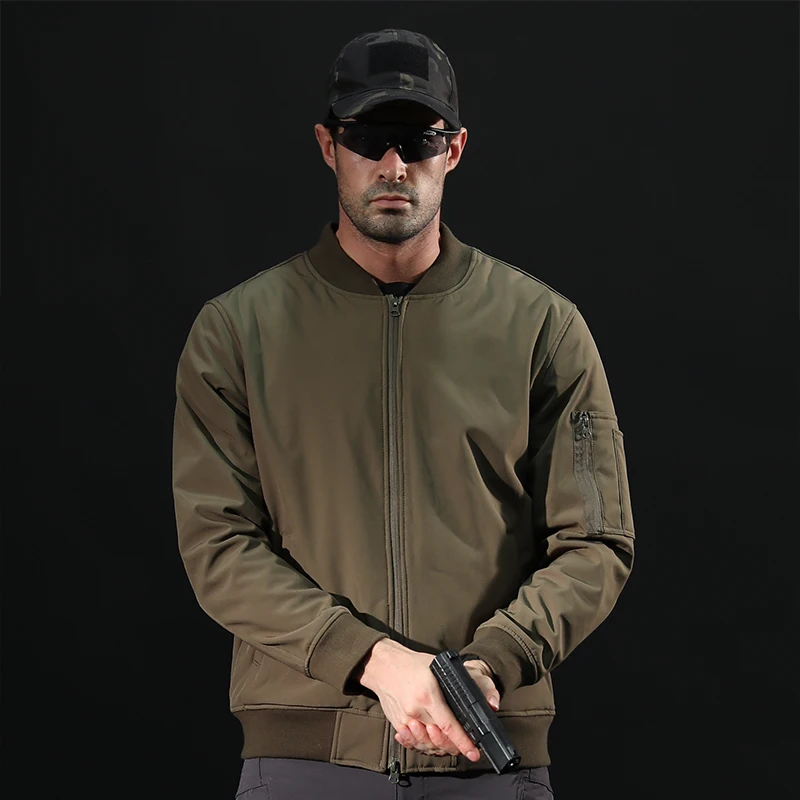 

Men's Military Air Force Coat Pilot MA1 Jacket Army Tactical Softshell Jacket Waterproof Camouflage Male Windbreakers