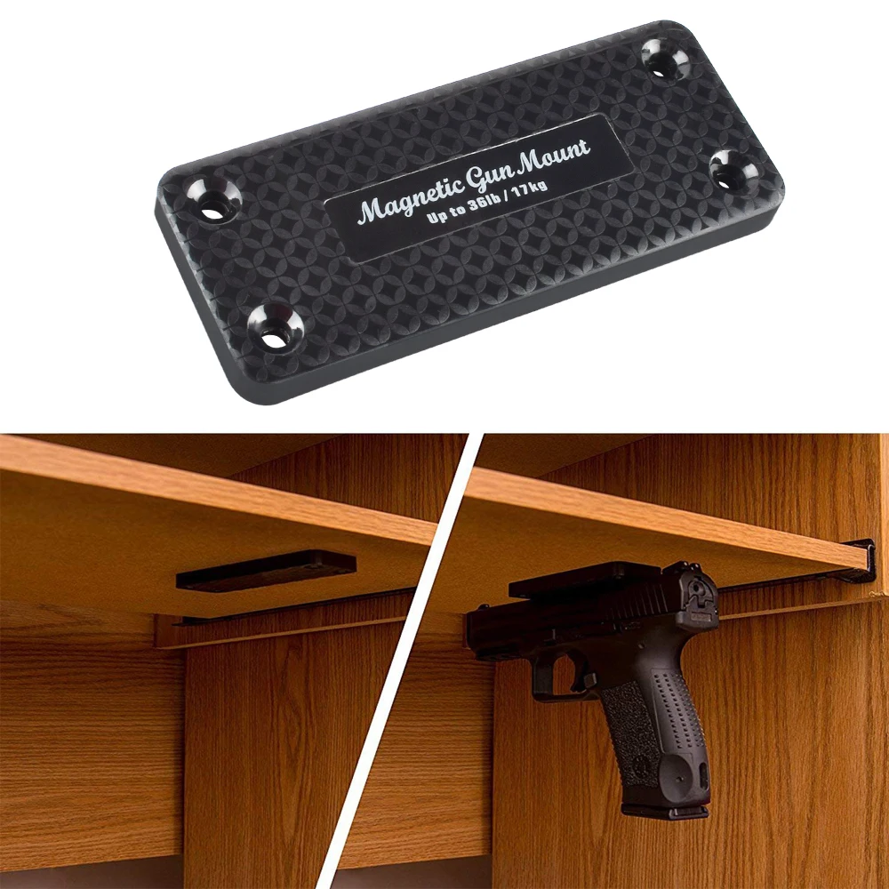 36LBS Magnetic Gun Holder Holster Gun Magnet Pistol Rifle Concealed for Car Under Table Safe Tool Free Shipping Hidden Case Hold