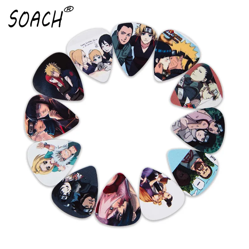 

SOACH 50 шт./толщина микс 0,46/0,71/1,0 мм фотоаксессуары Новые Аниме медиаторы для гитары укулеле