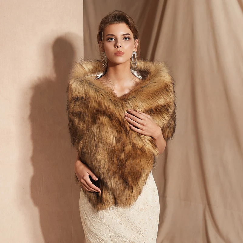 Forevergracedress элегантное мягкое осенне-зимнее свадебное болеро из искусственного меха для невесты, жакеты, Свадебные пальто, шали, шарфы PJ314