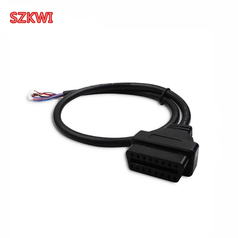 OBD2 16pin гнездовой разъем для открытия OBD кабеля OBDII ii ODB2 16 pin 2 адаптер 30 см Длина