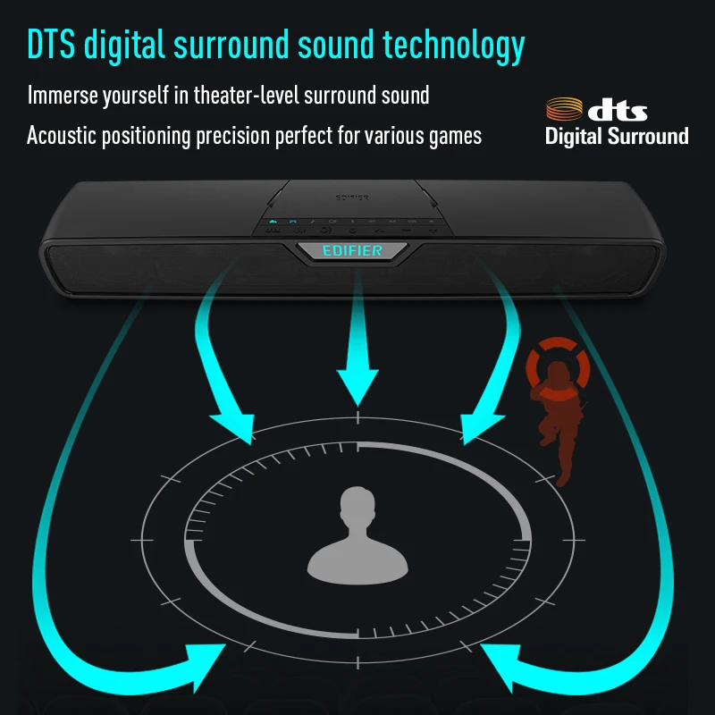 Беспроводной сабвуфер EDIFIER G7000 игровая Bluetooth Колонка DTS с объемным звуком RGB