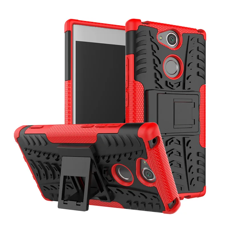 Silicon + Plastic 2 in 1 Dual Layer Shockproof Stand Phone Protection Case Cover For Sony Xperia XA2 5.2" | Мобильные телефоны