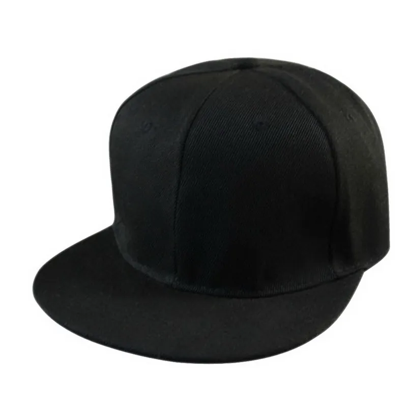 Женщин унисекс мужская хип хоп регулируемая Snapback головные уборы черный