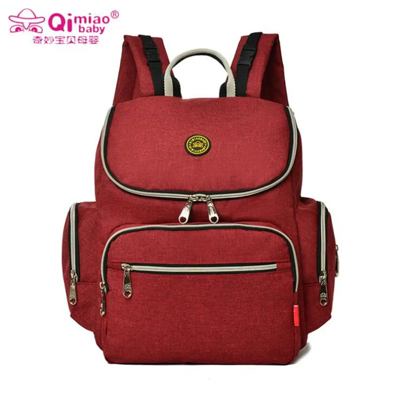 

Qimiaobaby New Baby Diaper Bag Nappy Backpack Change pad Stroller Straps Waterproof Tote Maternity Nappy Bags Bolsa Bottle Bag