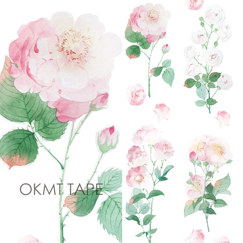Цветущая Роза Васи лента искусственная бумага для упаковки запечатывание