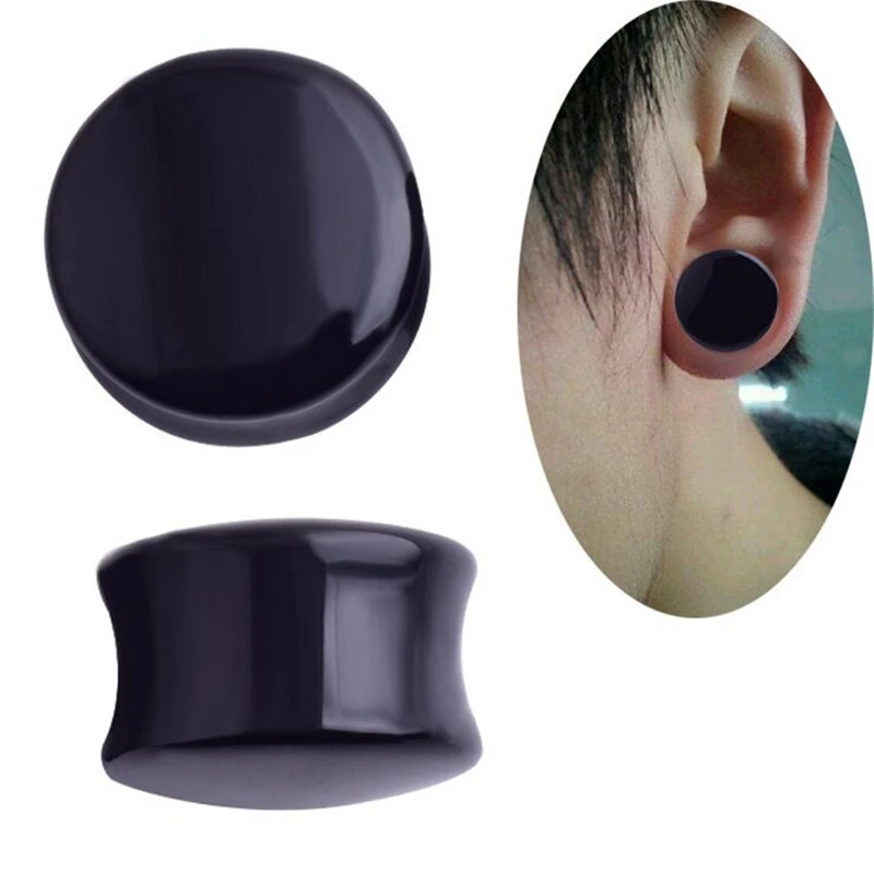 New Fashion Acrylic Ear Plugs Tunnel Flesh Expansions Piercing Earrings Gauges White Black Streatcher Punk Body Jewelry | Украшения и