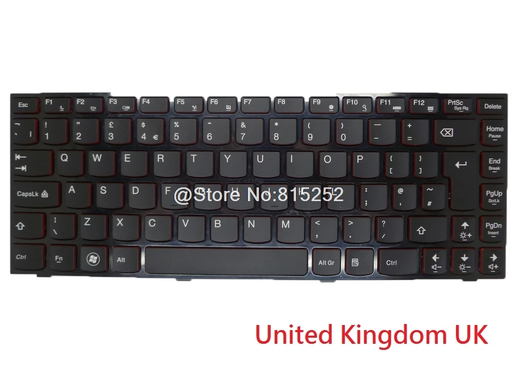 Клавиатура для ноутбука Lenovo Ideapad Y400 Y410 Y400N Y410P Y430P Великобритания 25205229 25205319 с