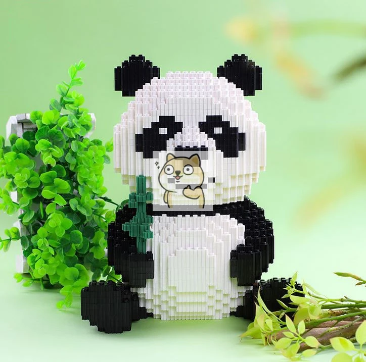 

22.7*12.5*18.1cm tiny particles spelling toy building blocks national treasure panda puzzle assembling toy blocks