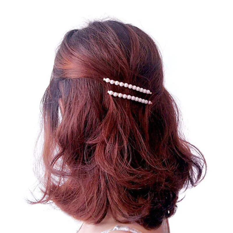 

Pearl Metal Hair Clips Women Hair Clip pure color Hairpin Girls Hairpins Barrette Hair Grip Bobby Pin Hair Accessories