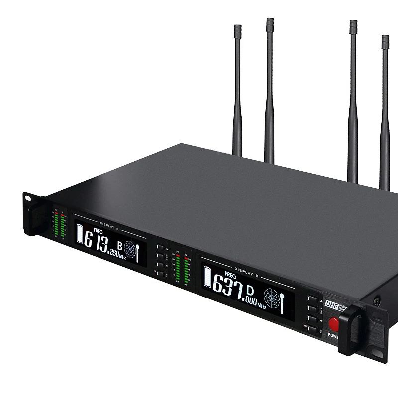 Профессиональный Двухканальный беспроводной микрофон Bolymic UHF для