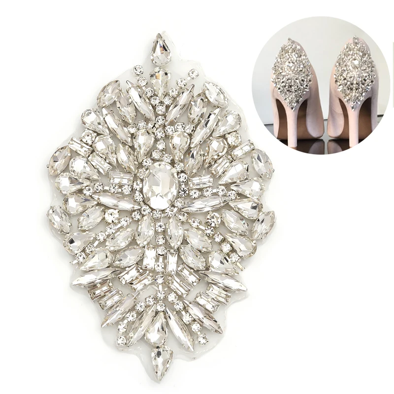 Wenxi Strass Rhinestones Applique Iron-on Patch - DIY Crystal Patch for Shoes (Swarovski) [One Pair] image 3
