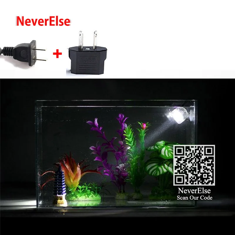 AU Plug White color Аквариумный погружной светодиодный светильник, Точечный светильник, лампа с поворотом на 180 градусов, светильник для аквариума, подводное ночное ландшафтное украшение - Цвет: AU Plug White color