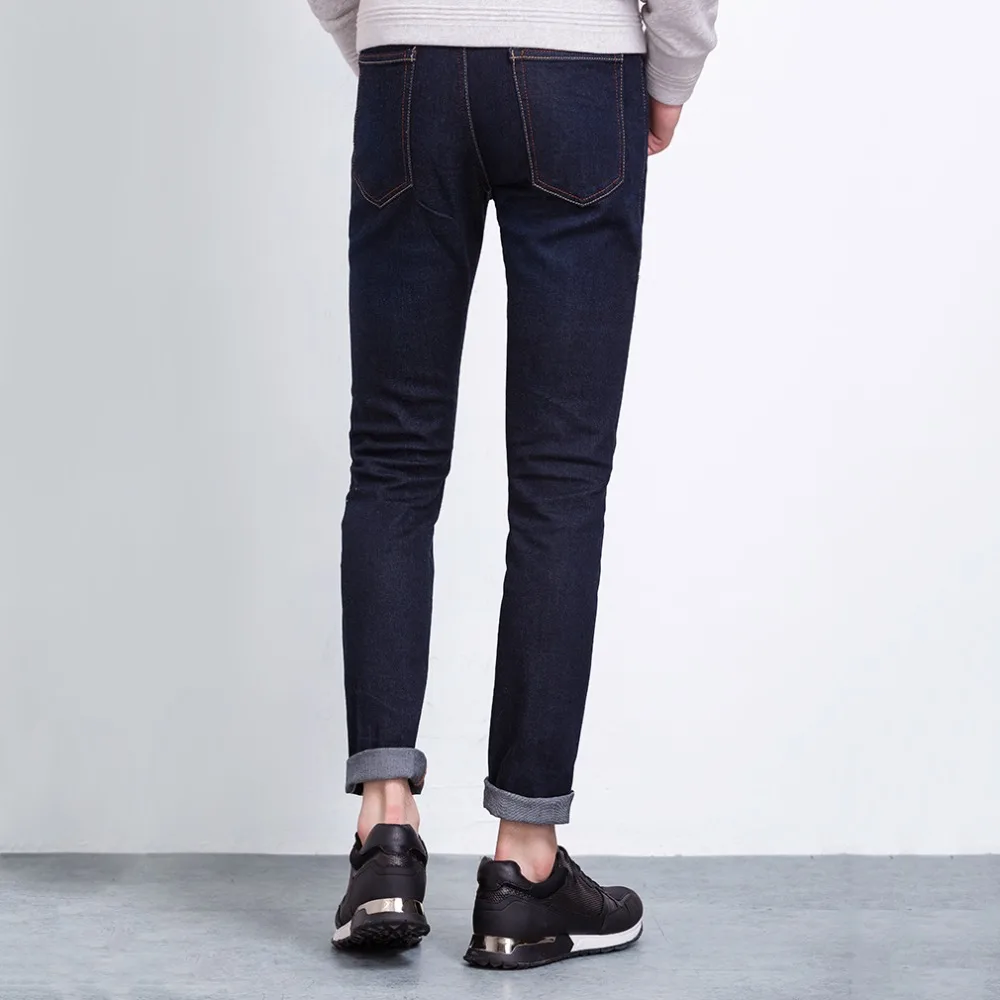Artizando Джинсы Мужчины Основные Регулярные Прямые Брюки Полная Длина Denim Моющиеся