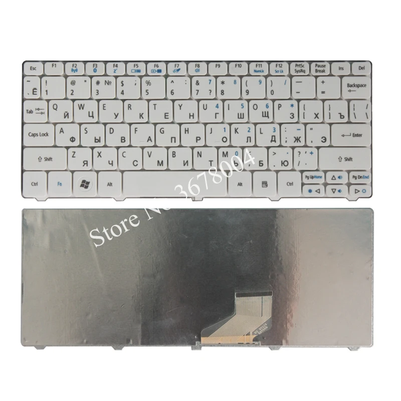 Клавиатура для ноутбука Acer One D255 D255E 522 D257 AO533 532 532H 521 ZH9 533 AOD257 D260 D270 AOD260 532G AO522 белая