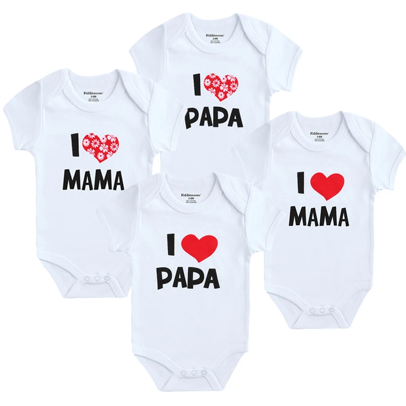 Детские комбинезоны с принтом I Love Papa Mama|clothes hanger|set masterclothes shelf |