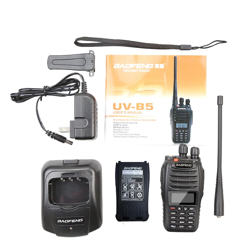 

Baofeng UV-B5 Walkie Talkie 5W 99CH UHF+VHF Transceiver Ham Radio Transceiver Portable Two Way Radio