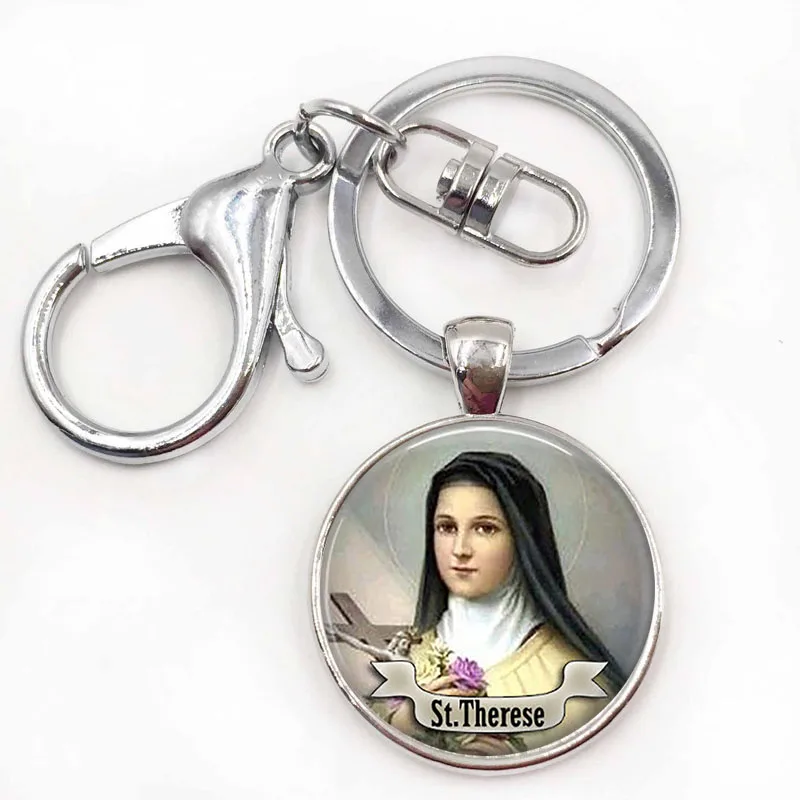 11 ST THERESE Ожерелье Религиозная медаль Святого индивидуальный кулон искусство St Therese подарок ювелирные изделия религиозный кабошон колье с подвеской с религиозной символикой - Окраска металла: 11