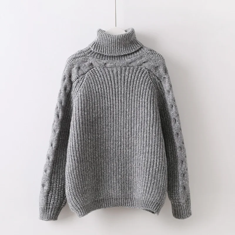 Turtleneck Sweater Ladies Loose Autumn and Winter New Wild Women 2017 Fashion Cotton Thickening Korean Style Tops | Женская одежда