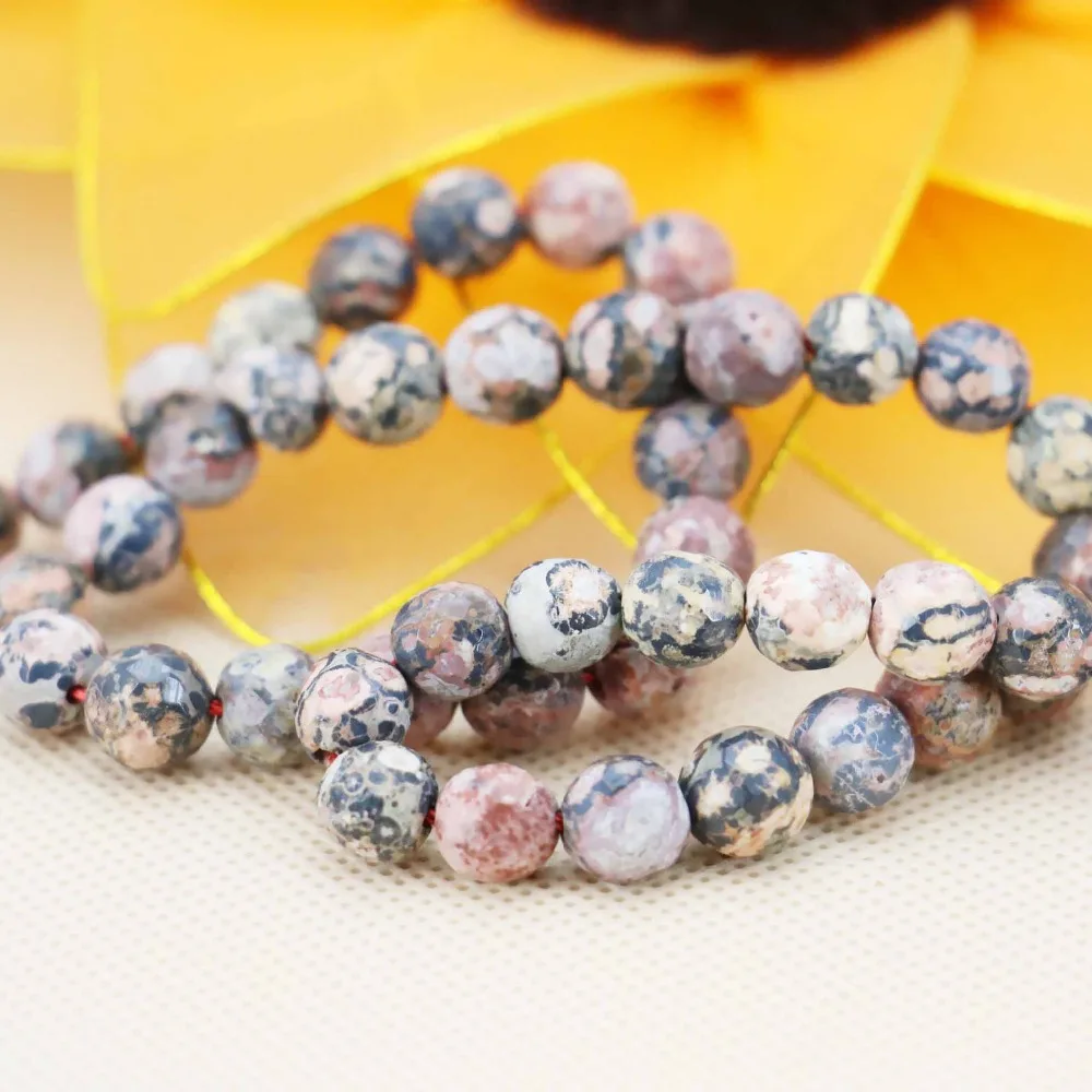 

8mm Accessories Series Natural Turkey beads Round DIY stone Accessory Parts 15inch Jewelry making design wholesale Girls Gifts