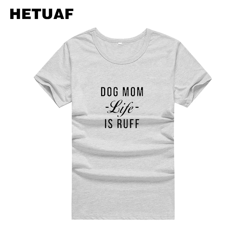 Женская футболка с принтом HETUAF забавная в стиле хип-хоп собаки и мамы Life Is Ruff