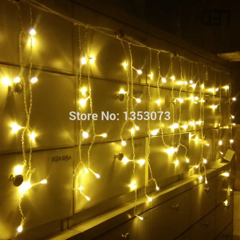 YIYANG 4 м Дроп 0 3 5 занавеска сосулька Cadena de luces LED IP20 освещение в помещении 220 В