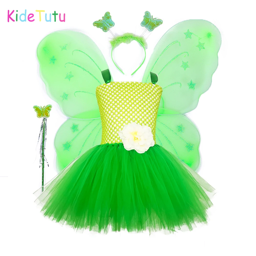 Сказочное платье-пачка Tinkerbell для девочек на день рождения Детский карнавальный