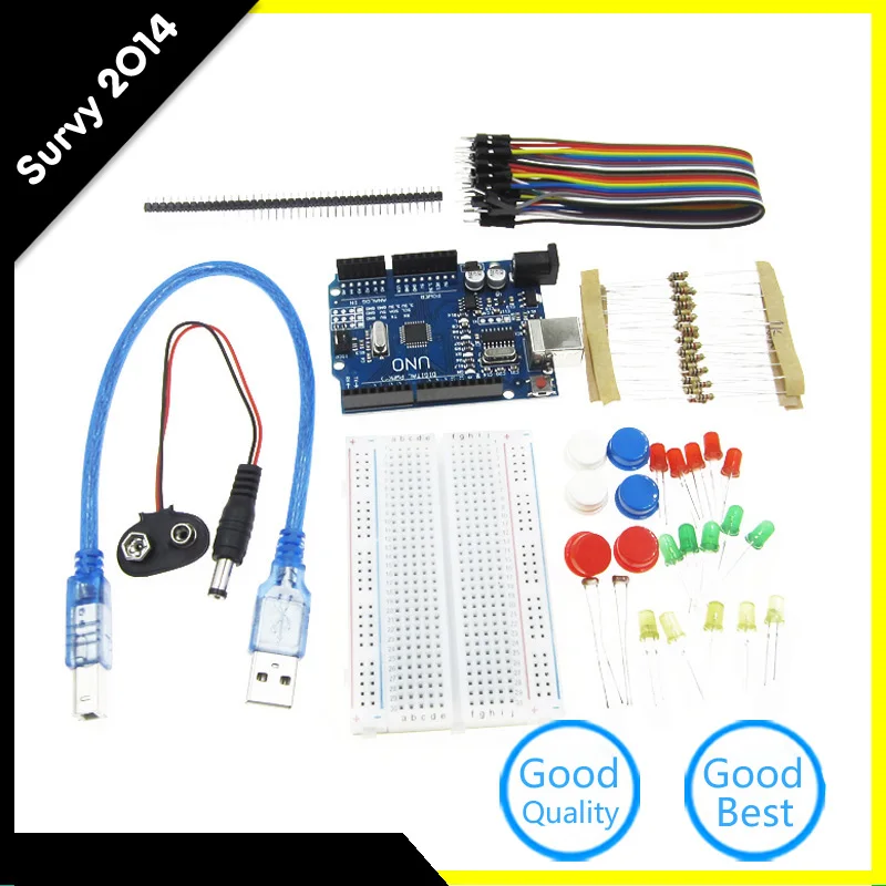Стартовый набор UNO R3 мини макетная плата LED перемычка провода кнопка для Arduino