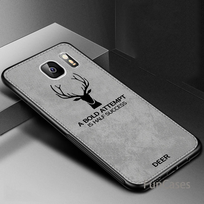 Тканевый чехол для samsung Galaxy S7 край классический ткань Матовый Мягкий Твердый