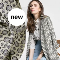new french brand floral jacquard fashion dress skirt jacket coat fabric material