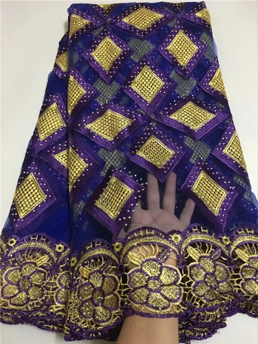 Hot sale embroidery tulle mesh fabric with cord lace French net rhinestones UEN11(5yards/lot) | Дом и сад