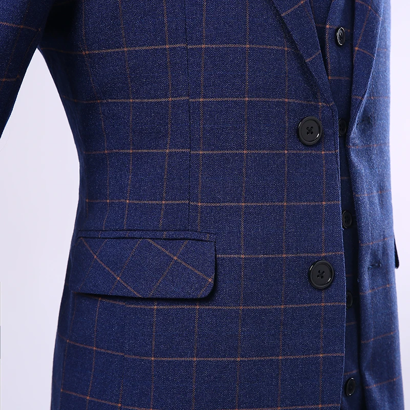 Linyixun 2018 костюм mariage homme из 3 предметов высококачественный шерстяной твидовый