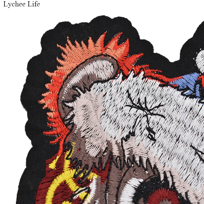 Lychee Life большой пластырь с львом и тигром для танцев 25 см аппликация на одежду