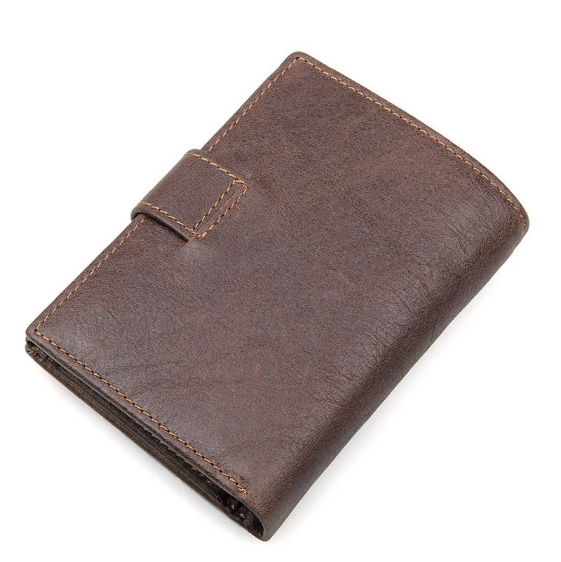 Винтажный Мужской короткий кошелек мужской клатч из натуральной кожи кошельки