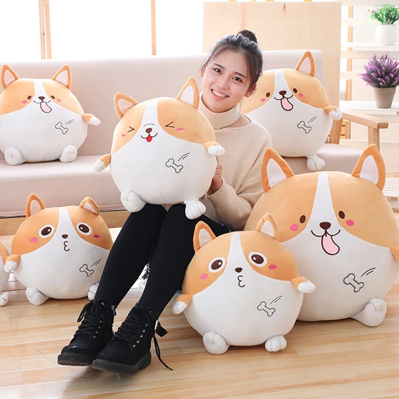 Adorable corgi dog puppy doll plush toys software girl heart baby to warm his hands hold pillow sleep MOE | Игрушки и хобби