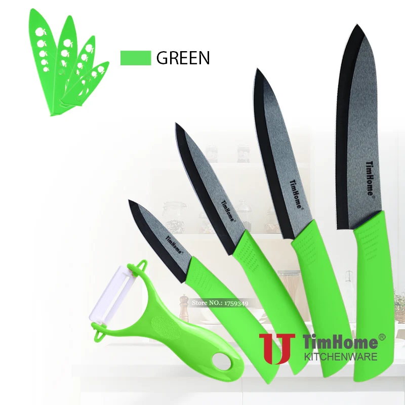 Горячая Распродажа набор керамических ножей с черным лезвием кухонные ножи шеф