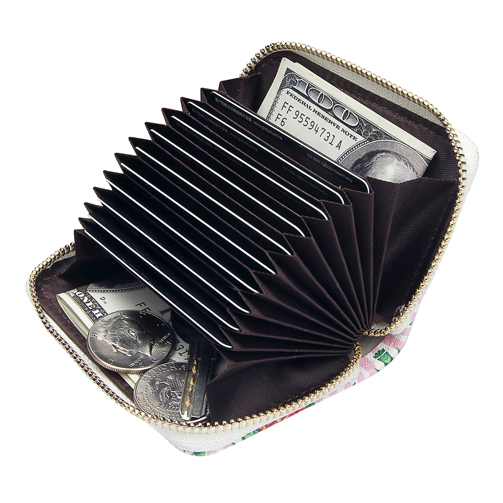 Женский кошелек на молнии из искусственной кожи с принтом|Держатели для карт и