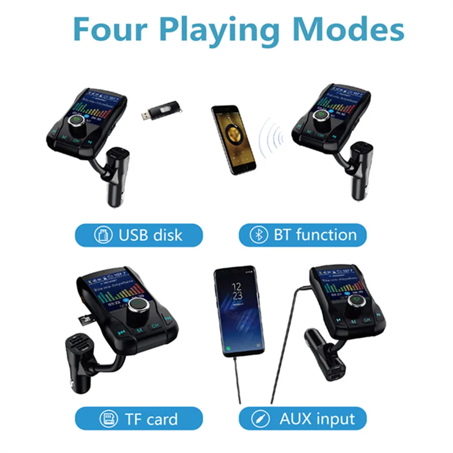 Автомобильный fm-передатчик беспроводной Bluetooth комплект громкой связи 350