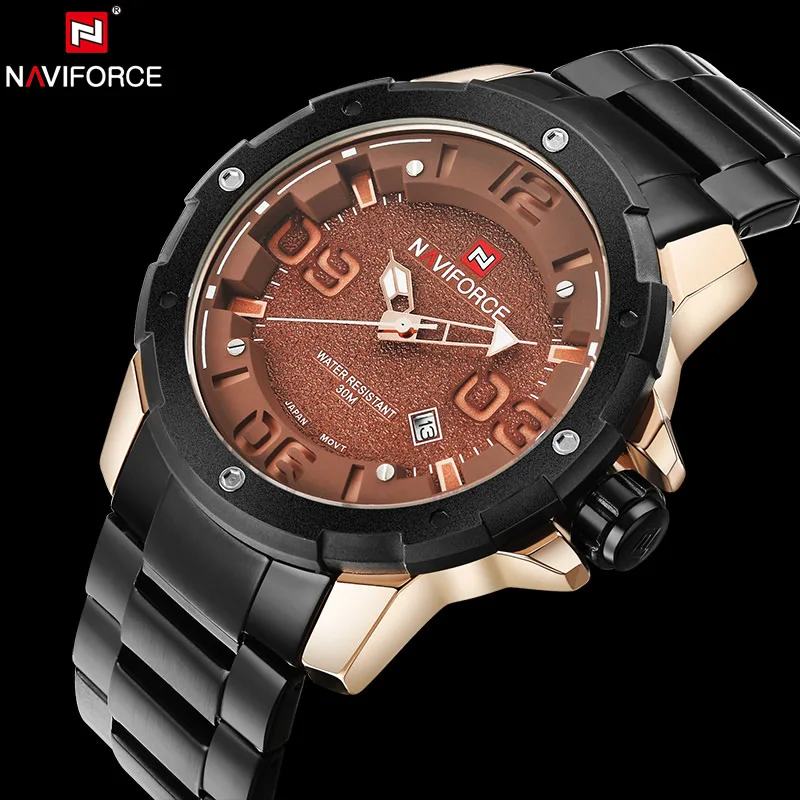 Naviforce оригинальный Элитный бренд Военное Дело Кварцевые часы Для мужчин
